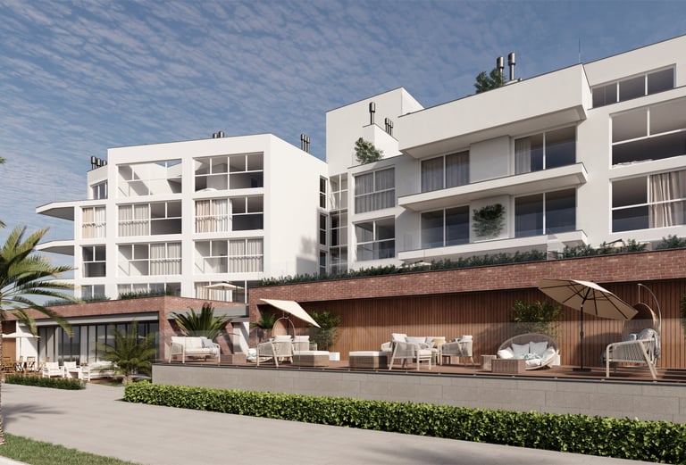 Vista deck lagoa prédio multifamiliar ORLA Laranjal na cidade de Pelotas. Construtora Valori Empreendimentos