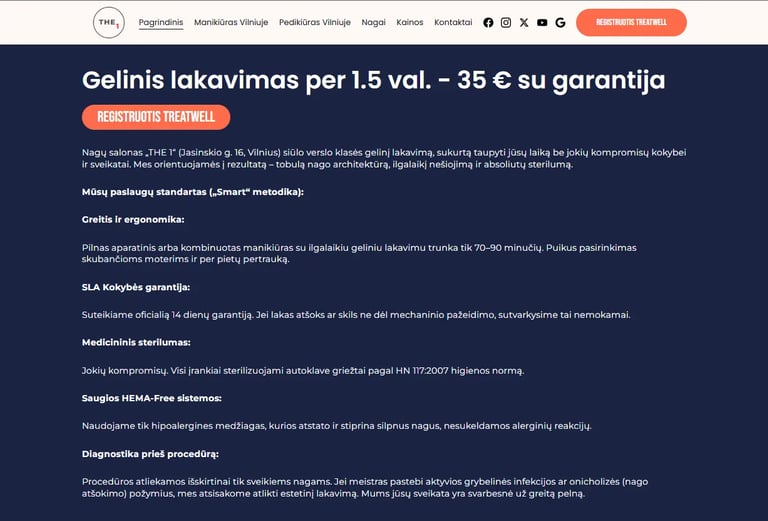 Interneto svetainė The 1