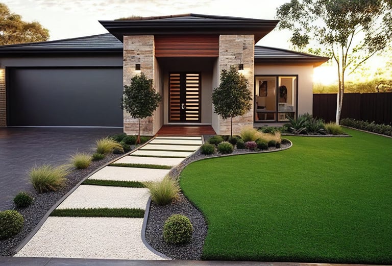 a house with a driveway and driveway with a driveway