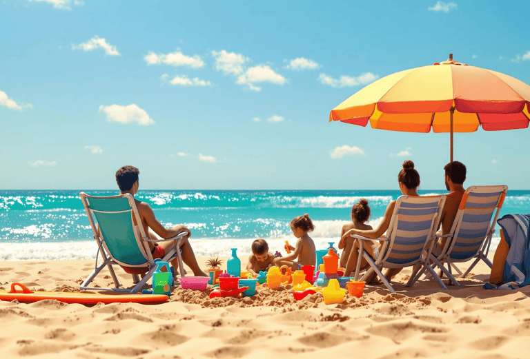 Skip the rentals. We stock chairs, umbrella, beach towels and toys so you can head straight