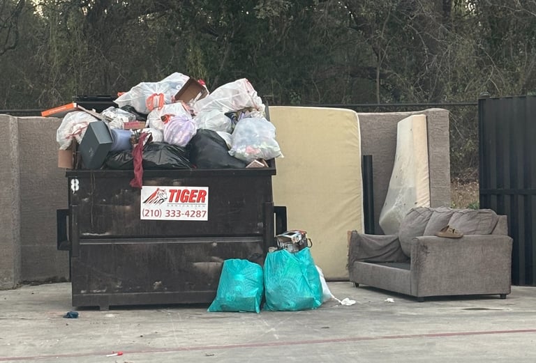 a dump filled with illegal dumping in san antonio