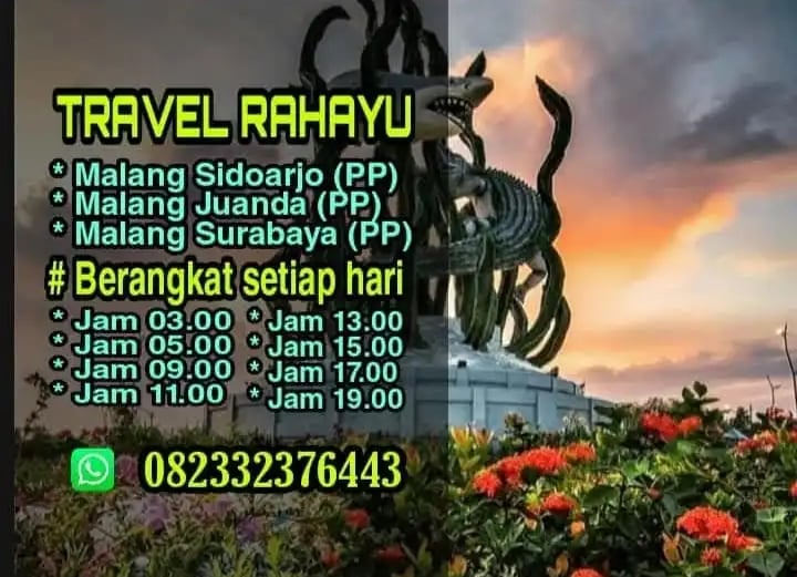 layanan rute Travel Rahayu Malang dari Malang ke Juanda dan sekitarnya