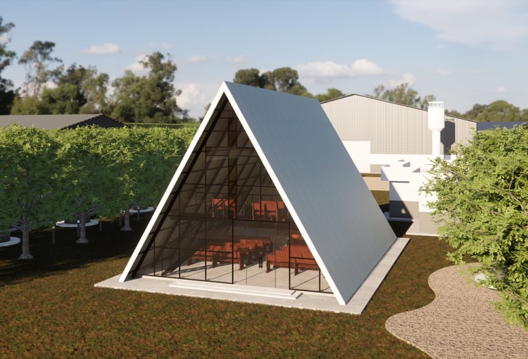 Capela rural integrada ao complexo da sede da fazenda