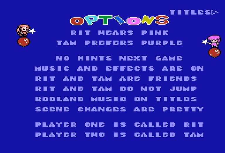 Rodland NES Odd Options