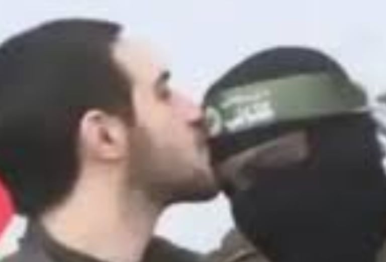 Captive kiss for Hamas Fighters, Gaza Syndrome