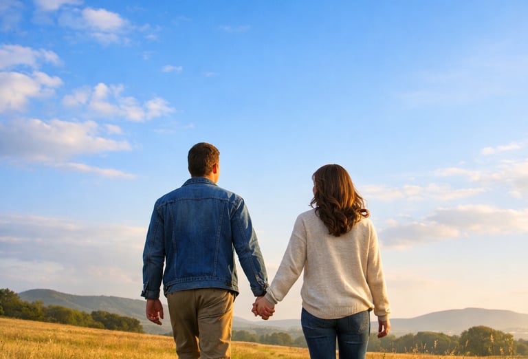 Couple holding hands, symbolizing connection and support in couples therapy Partners holding hands, 