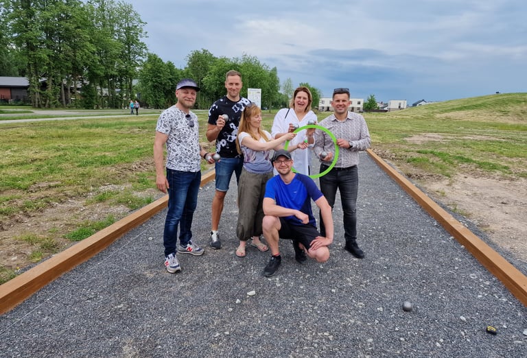 petankės pamokos šešių žmonių kompanijai Kaune