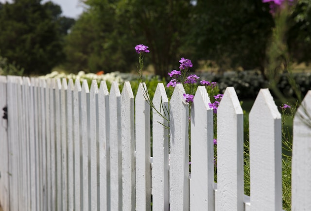 a tall wooden compost fence