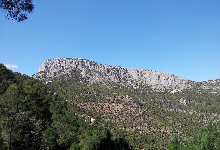 Morrón de Espuña, at 1,583 meters, is the highest peak in the Sierra Espuña mountain range. Photo by