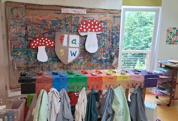 Malwand im Kunstraum