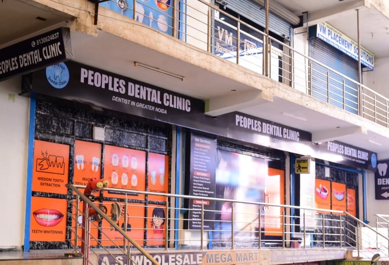 Exterior view of Peoples Dental Clinic in Greater Noida