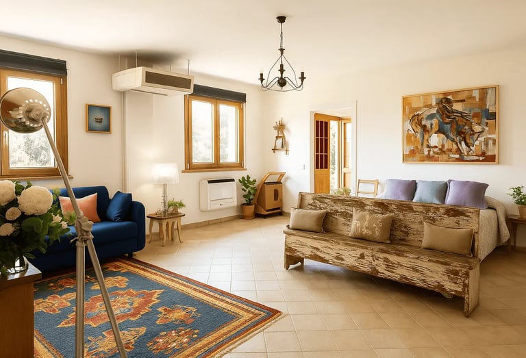 camera doppia con vista sulla campagna