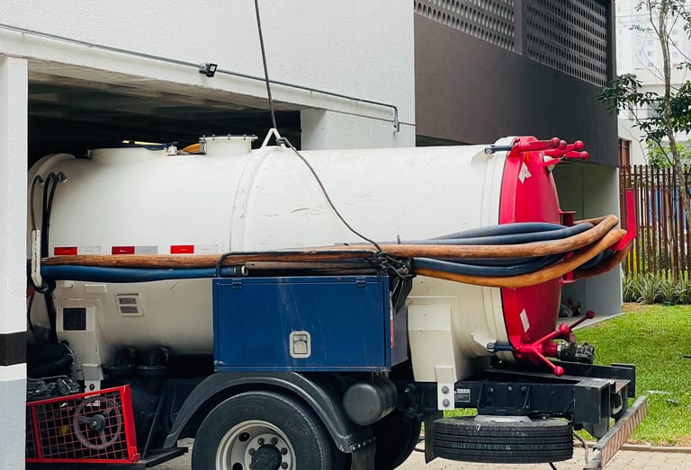 desentupimento com caminhão