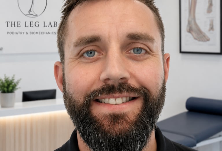Sam Chidwick podiatrist cheltenham, podiatrist gloucestershire, podiatrist cotswolds