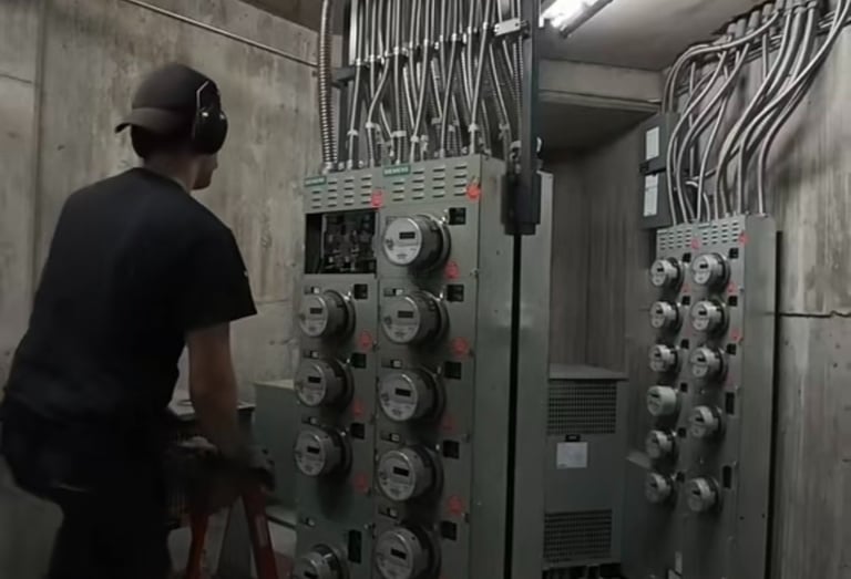 Maintenance électrique et vérification de circuits de borne de recharge.