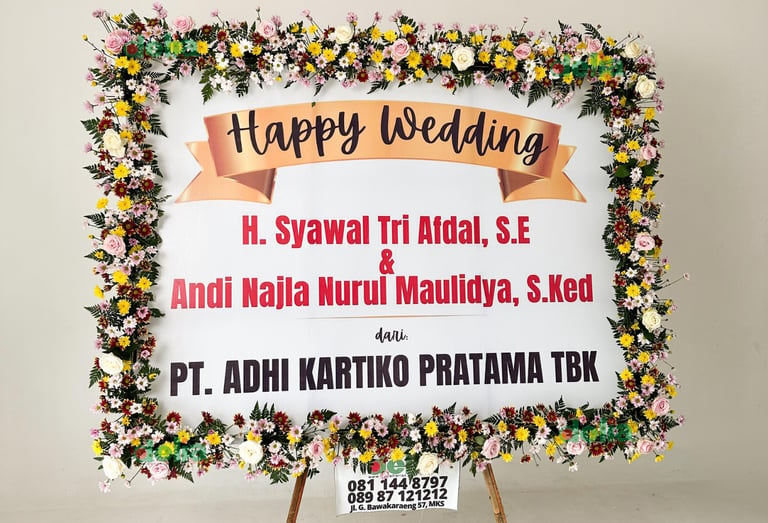 Bunga Papan Makassar 081-141-9898