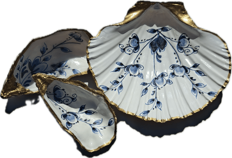 gedecoreerde oesterschelp