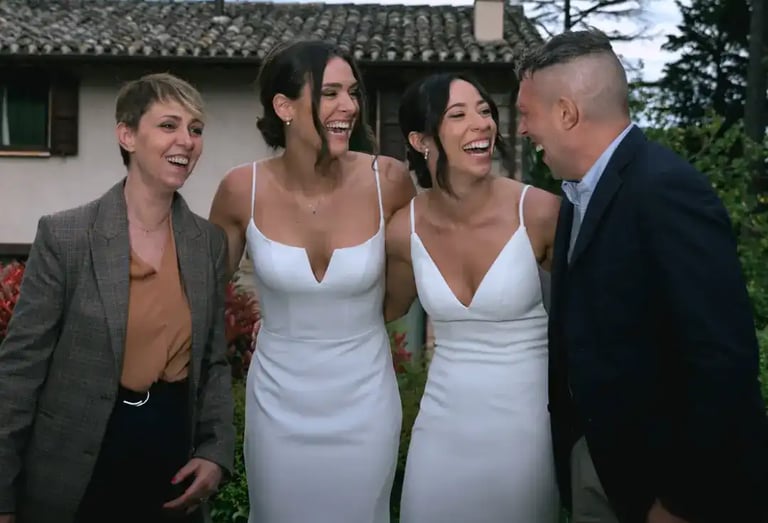 Couple female getting married in villa curated by Francesco Luxury Travels Villas Weddings Honeymoon