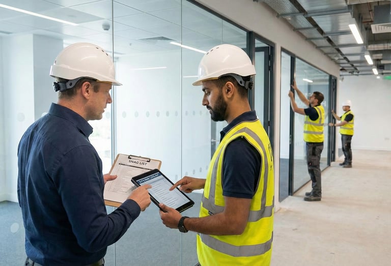 office design and build project handover