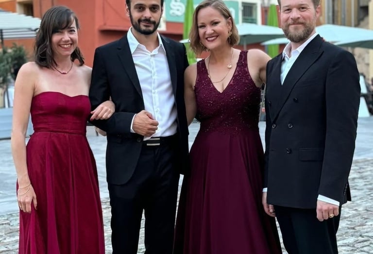 Photo des membres du quatuor