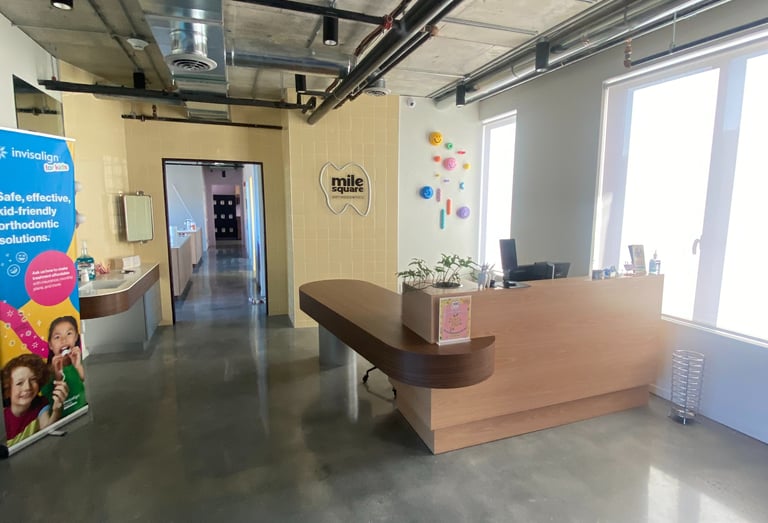 Renovated dental operatory with modern lighting and cabinetry in Hoboken NJ