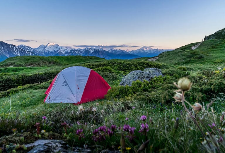 Bivouac en montagne dans le Val d’Arly