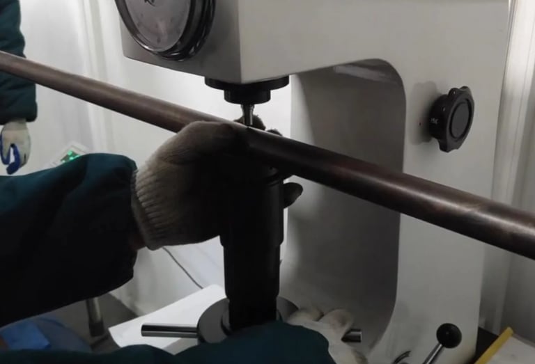 Dimensional inspection to verify barbell specifications and tolerances