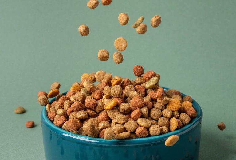 Tenemos alimentos concentrados para mascotas, treats, latas, pouches, snacks para perros/gatos