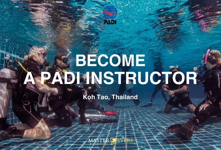 Platinum PADI Course Director leading an IDC session at Master Divers