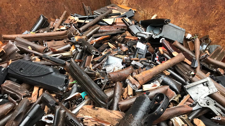 Destroyed Contraband Firearms