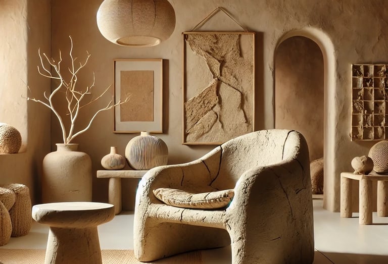 Wabi Sabi Paper Mache Interior Desin