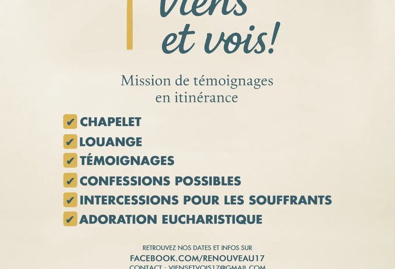 Soirée “Viens et vois”