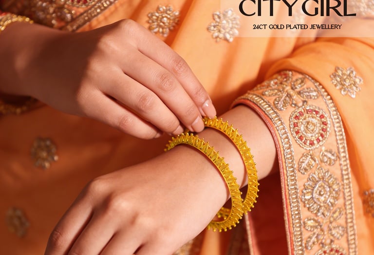 citybangles.in - Citgirl jewellery 18 Carat Gold plated Everyday wear bangle sets
