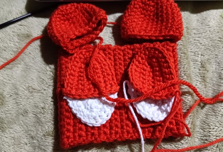 Manga para termo a crochet de garfield