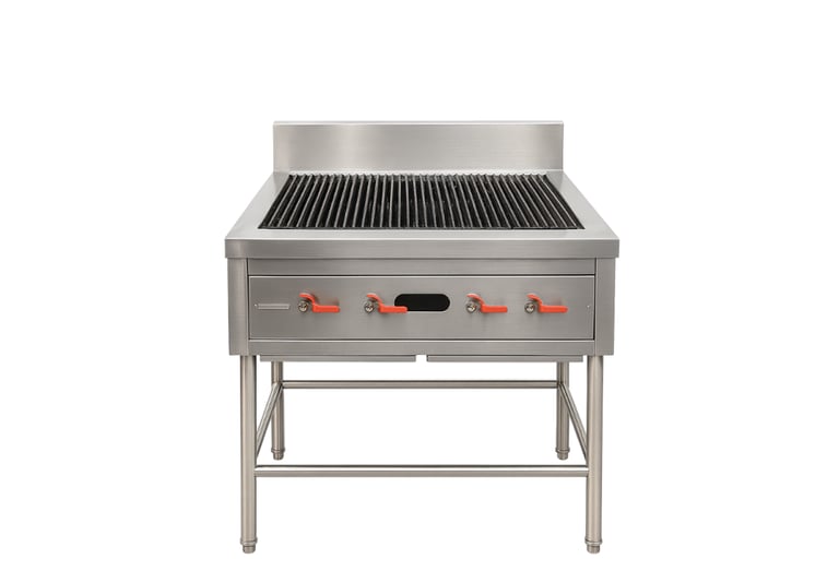 Lava Rock Broiler เตาย่างลาวาหินภูเขาไฟ สแตนเลส 2 หัวเตา Made to Order