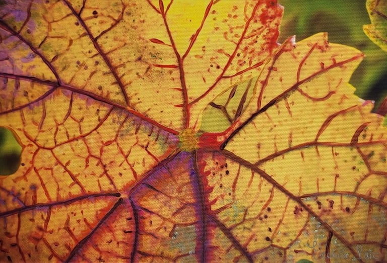 Photo peinte - Série Feuille de Vie FE 03 ©Eléonore Parc