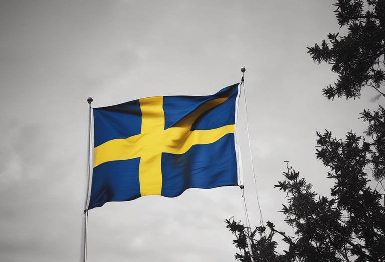 A scenic view of a Swedish manufacturing facility.