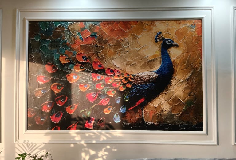 Wallpaper And Charcoal Moulding Design