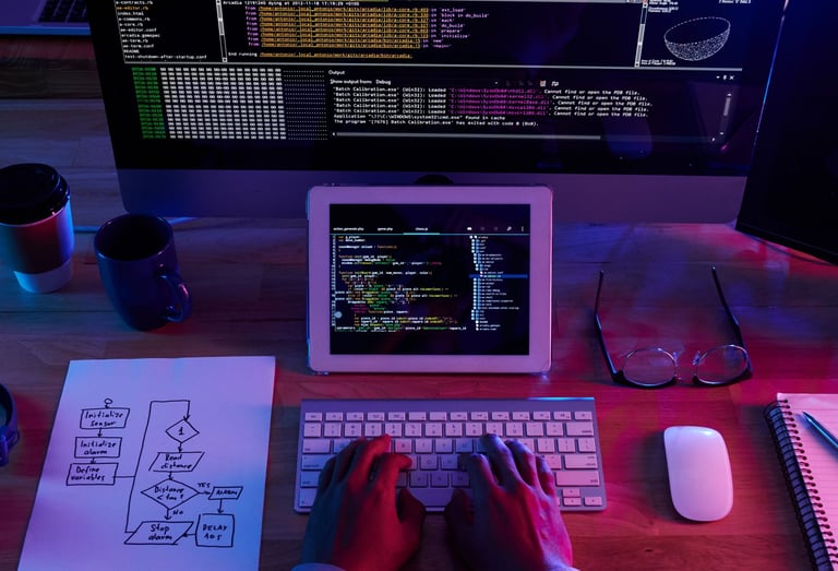 Persona desarrollando software a medida