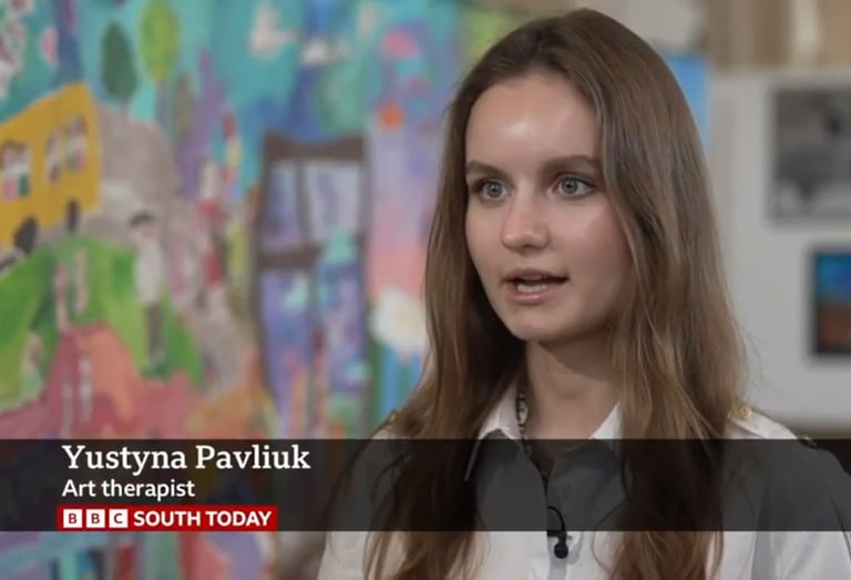 Still from a BBC feature of Sunflower Dreams Project