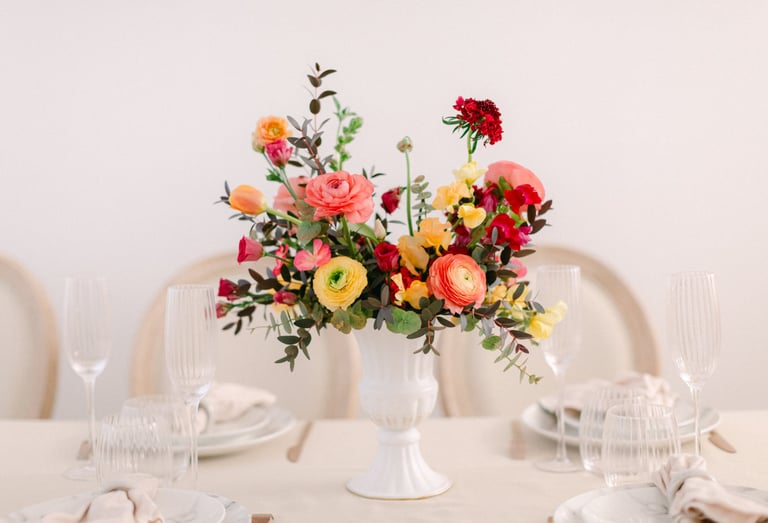 Centre de table Fine art moderne. Photo: Céline Chan