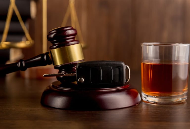 gavel and keys on desk
