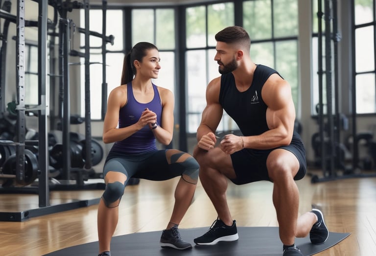 Athlete receiving personalized training plan from coach at home.