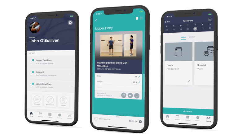 Exercise video demonstrations for an online fitness program