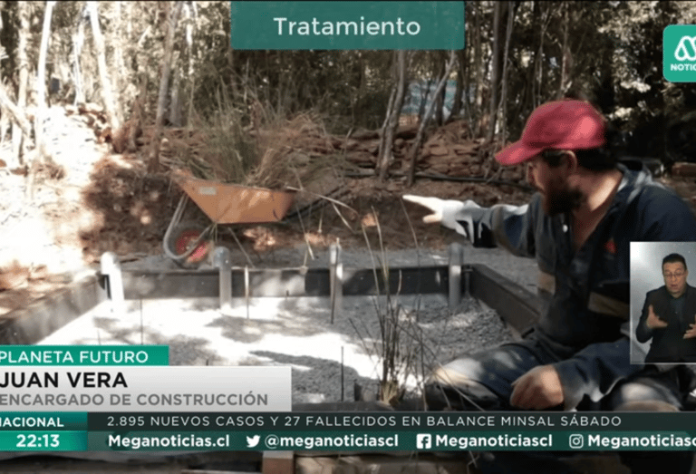 EcoRumbo mostrando en TV nacional un proyecto de filtrado natural para gestión sustentable del agua