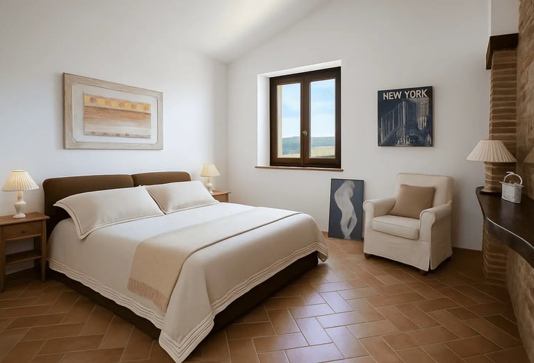 camera matrimoniale villa marche italia