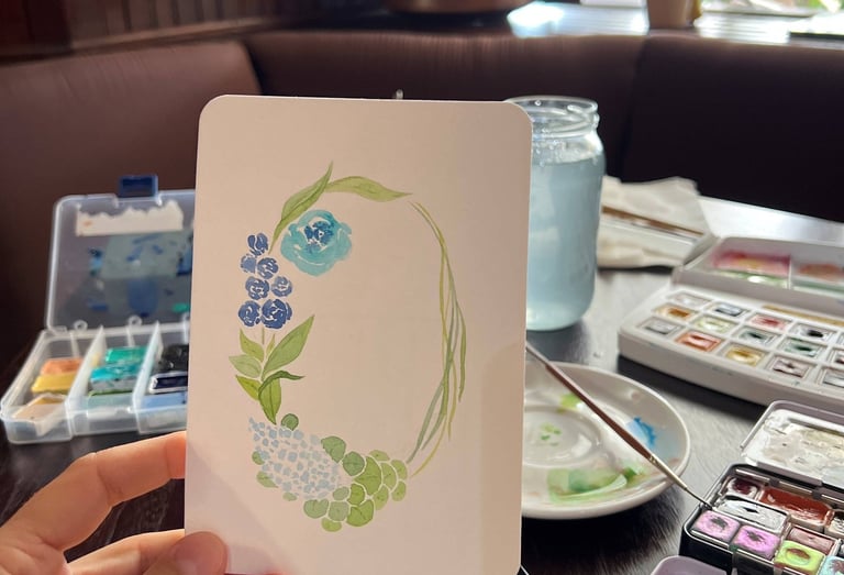 Botanical Art Breakfast em Ourém, sessão de ilustração botânica em aguarela para adultos