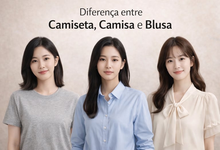 como diferenciar blusa vs camisa vs camiseta
