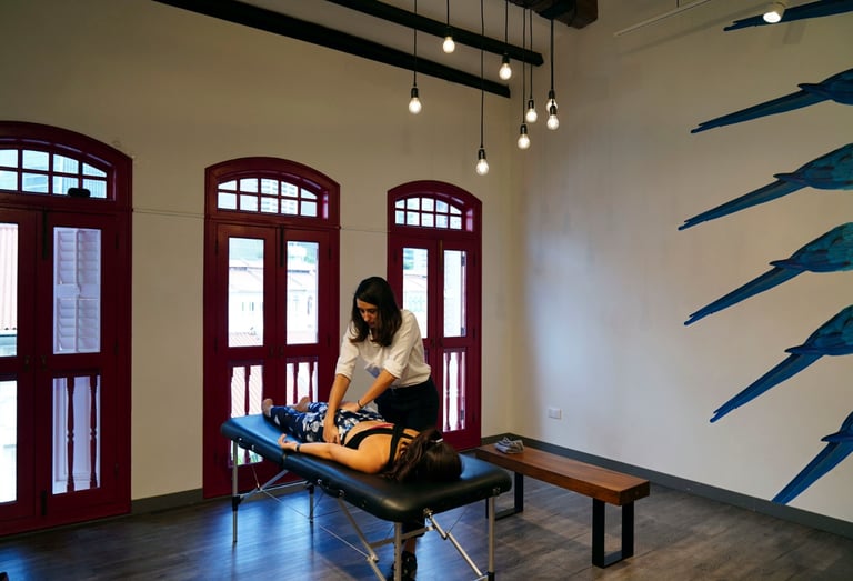 Osteopathy Malta follow-up treatment session with Olga Colombo