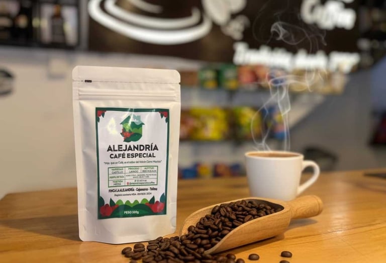 Café de origen Cajamarca Tolima - marca Alejandria en La Barra Coffe Bar
